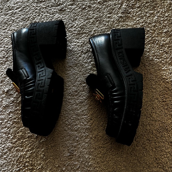 Versace Lug Sole Loafers with Gold Medallions 38 - Picture 2 of 5